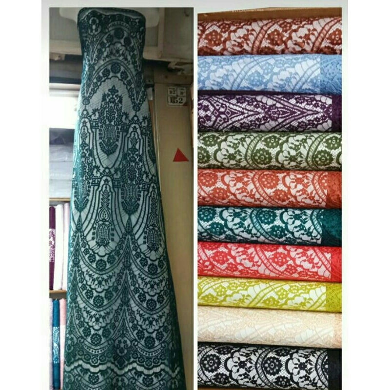 Kain kebaya brokat semi prancis 3D