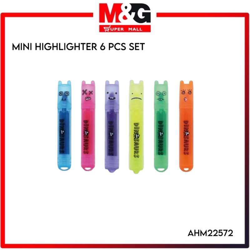 

M&G Mini Highlighter 6pcs set / M&G stabillo Mini jurasic set ahm22572