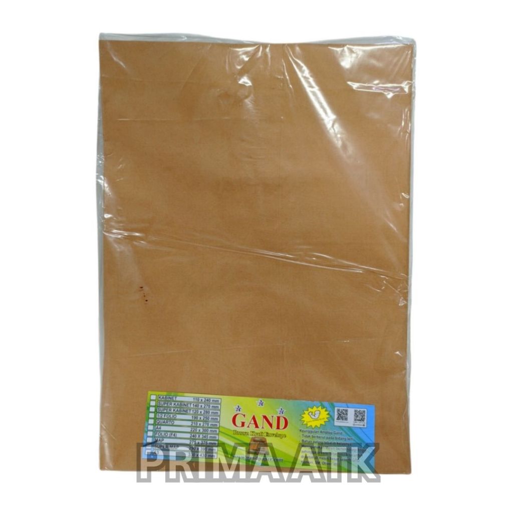 

Amplop Coklat GAND Brown Kraft Envelope Super Map No Seal