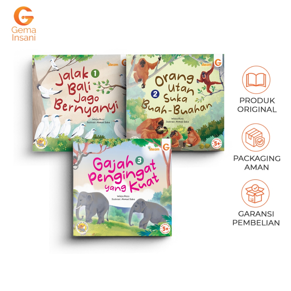 Gema Insani Buku Anak Seri Hewan Langka Rare Animals Series Belajar Fakta Sains