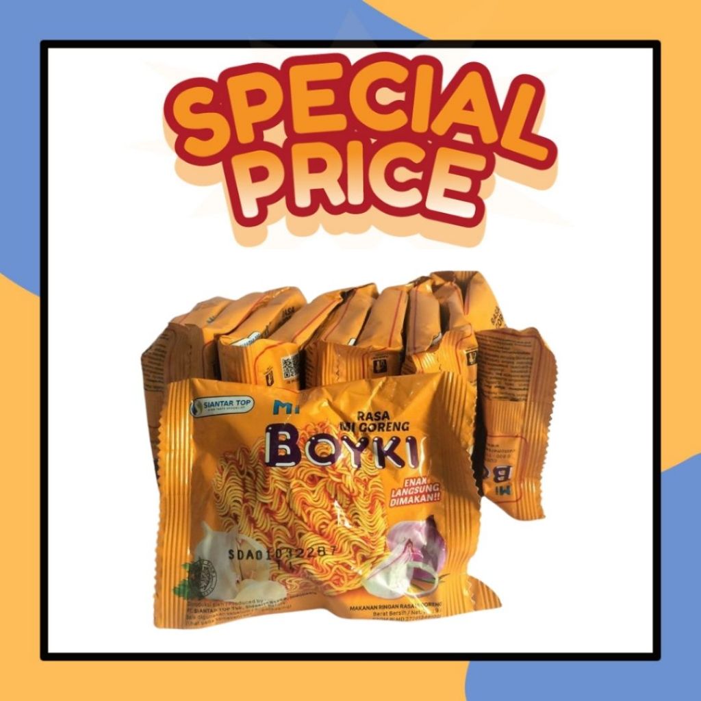 

Boyki Per Renceng Isi 10pcs Makanan Ringan Rasa Mi Goreng Camilan Snack Mie Kremes