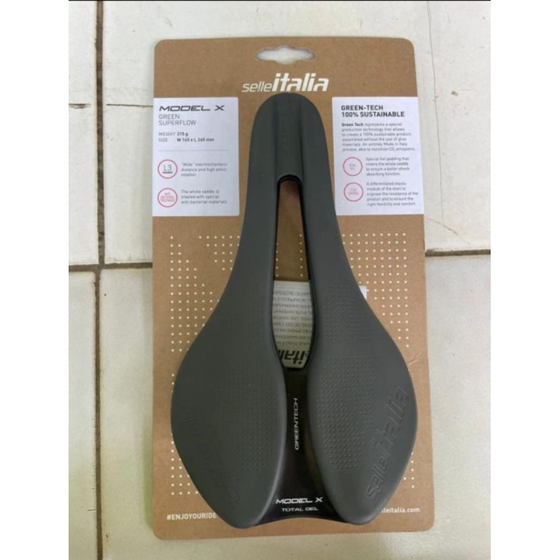 SADDLE SEPEDA SELLE ITALIA MODEL X GREEN SUPERFLOW