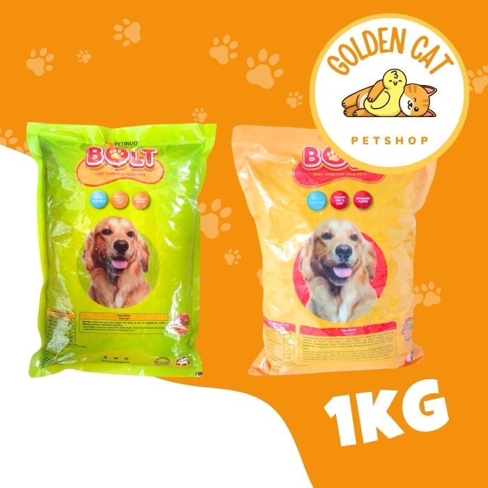 BOLT DOG BEEF 1KG makanan anjing bolt