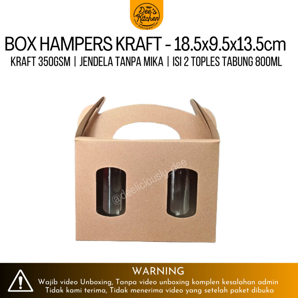 

[5pcs] Gable Box Tabung/Box Hampers Kraft Non Laminasi - Kraft 350gsm