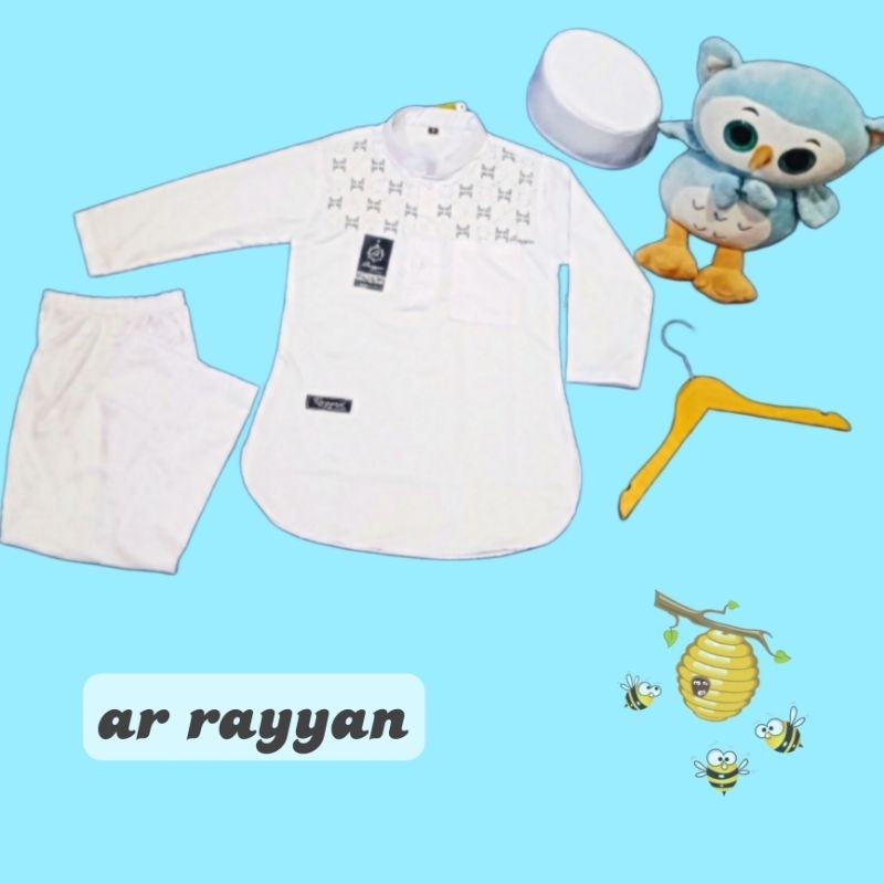 koko anak putih Pakistan ar rayyan/baju muslim anak putih//setelan koko anak putih