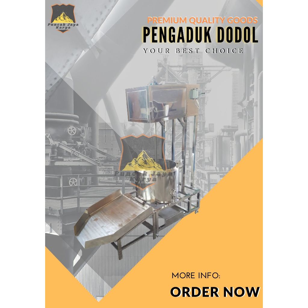 Pengaduk Dodol Dengan Penampang - Mesin Pengaduk Dodol