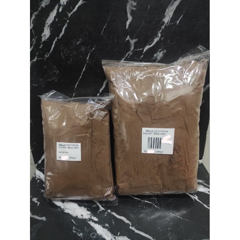 

COCOA POWDER D'BRILLO/LOLO 250gr dan 500gr/BUBUK COKELAT/TEPUNG COKLAT Repack/Repacking