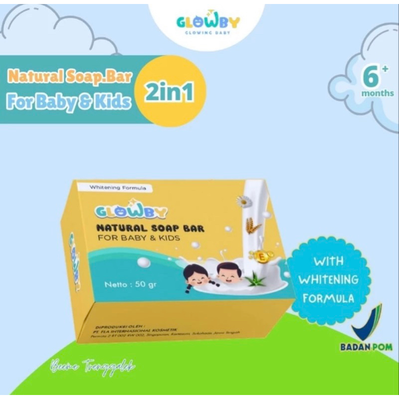 (Glowby) Sabun Pemutih dan Pencerah Kulit Bayi Anak 50 gr