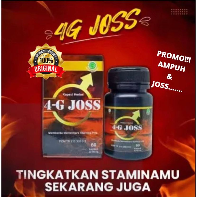 PROMO UP 50% SUPLEMEN STAMINA 4G JOSS Kapsul Herbal (10 KAPSUL) Suplemen Kesehatan Pria Dewasa / Kapsul herbal 4G JOSS terbaik / OBAT HERBAL TAHAN LAMA HALAL