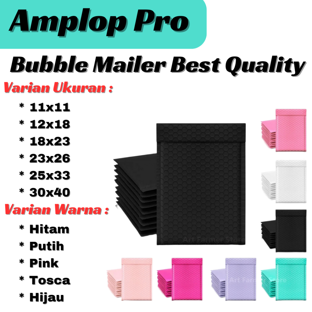 

BLACK Premium Amplop Bubble Wrap RUSFET Bubble Bag Mailer (Minimum 5 Pieces) - Bubble Mailer - Bubble Wrap