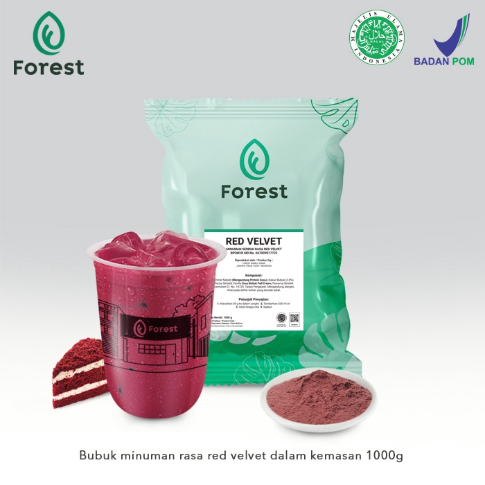 

MEN SALE Bubuk Minuman RED VELVET Powder 1g FOREST Bubble Drink grosir