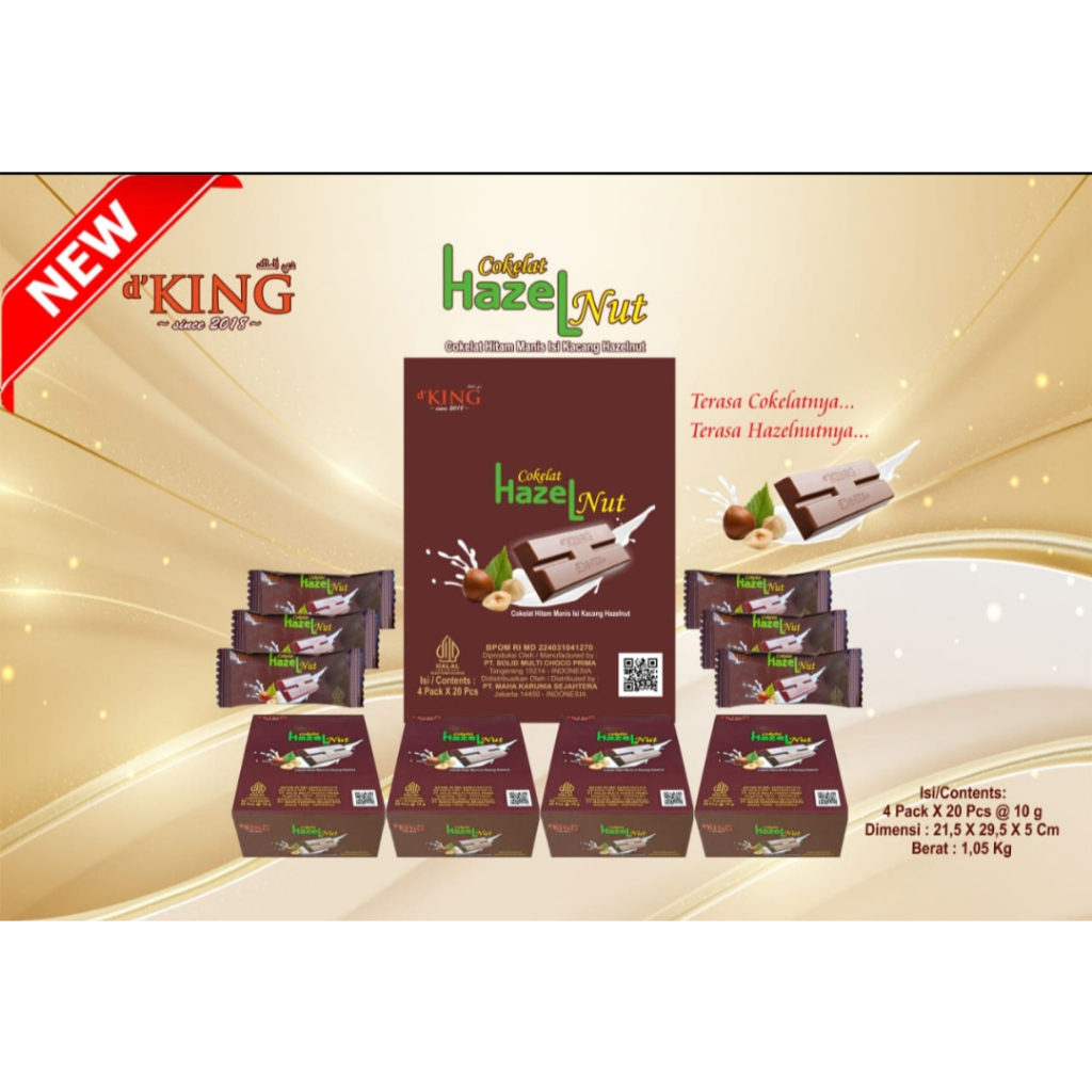 

D'King Cokelat Hazelnut Dus