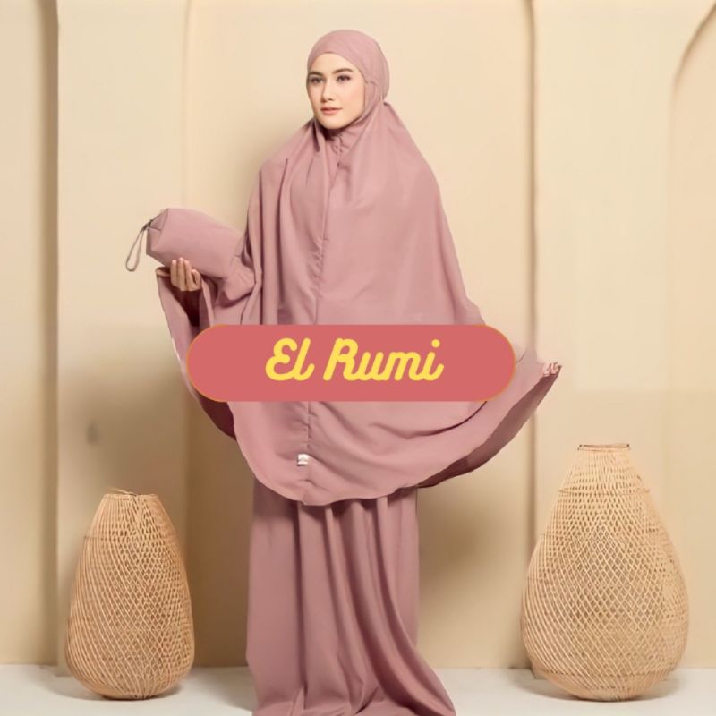 Mukena El Rumi | 1 Set mukena el rumi | Mukena Bahan Rayon merk EL RUMI