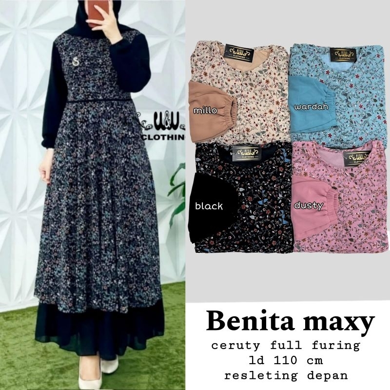 BENITA MAXY GAMIS CERUTY BABYDOLL FULL FURING LD 110 CM