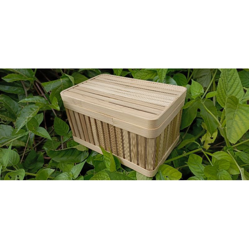 Keranjang Bambu | Keranjang Hampers | Keranjang Oval | Wilah/Bilah | 22x15x12 cm