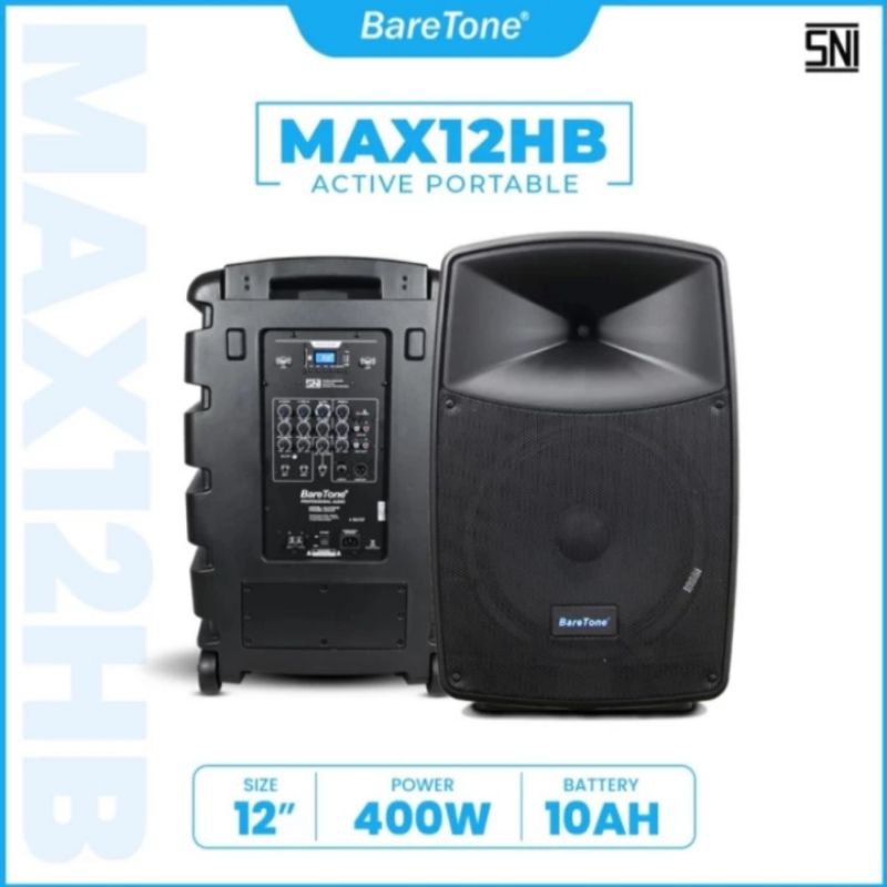 Speaker Portable Baretone 12 Inch MAX12HB ORIGINAL