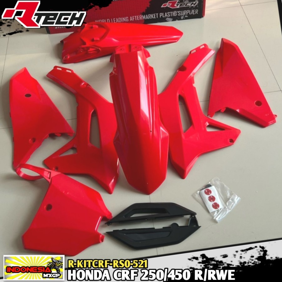 HONDA CR - CRF 250 300 450 R RX RWE 2021 2022 2023 2024 - RACETECH RTECH COMPLETE PLASTIK KIT - COVE