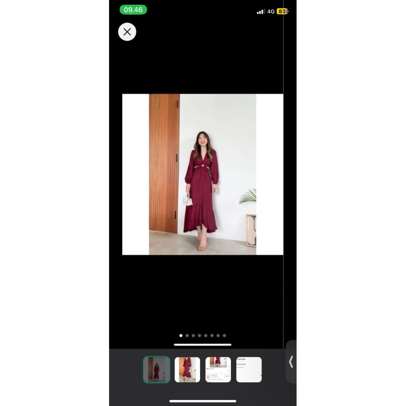 Oudre Gomin Dress Maroon