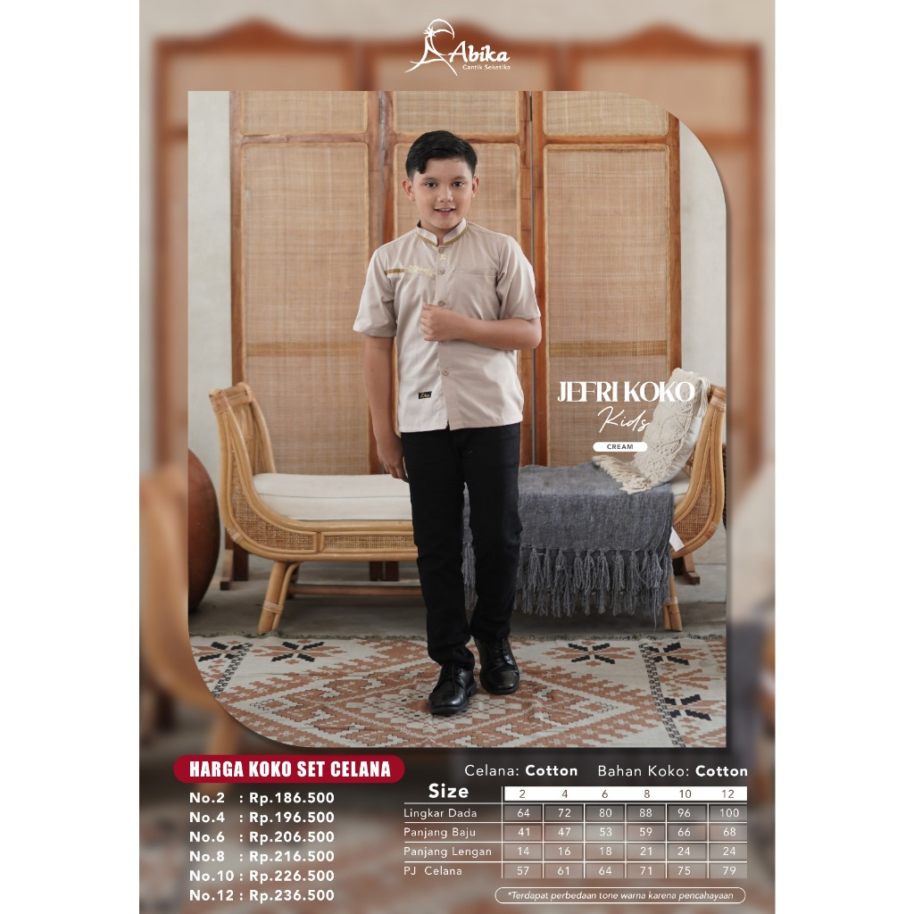 KOKO KIDS SET JEFRI SARIMBIT GAURI JEFRI ABIKA TERBARU 2024