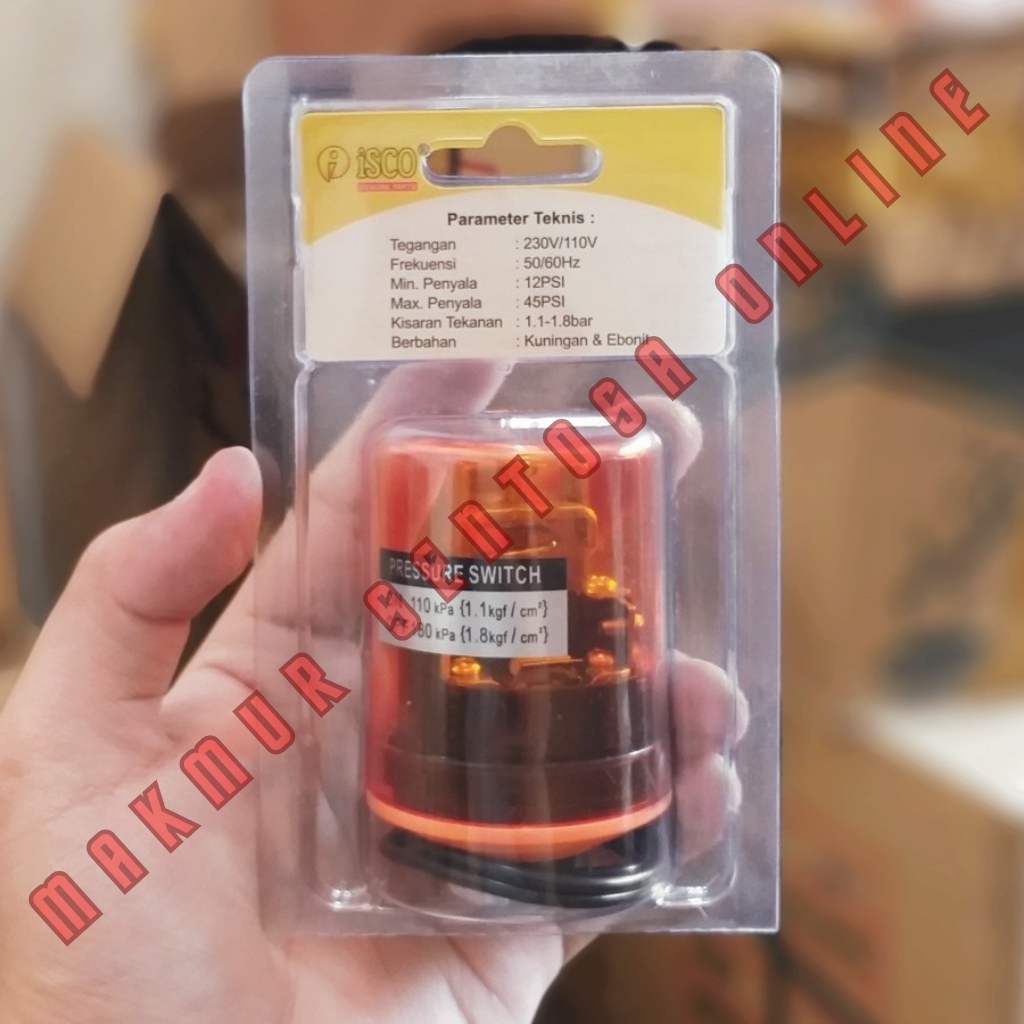 Otomatis Pompa Air 3/8" 1/4" Merk Isco / Otomatis Pressure Switch Isco