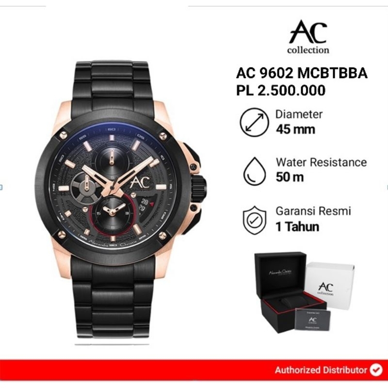 Jam Tangan Pria Alexandre Christie 9602 / AC 9602 Original