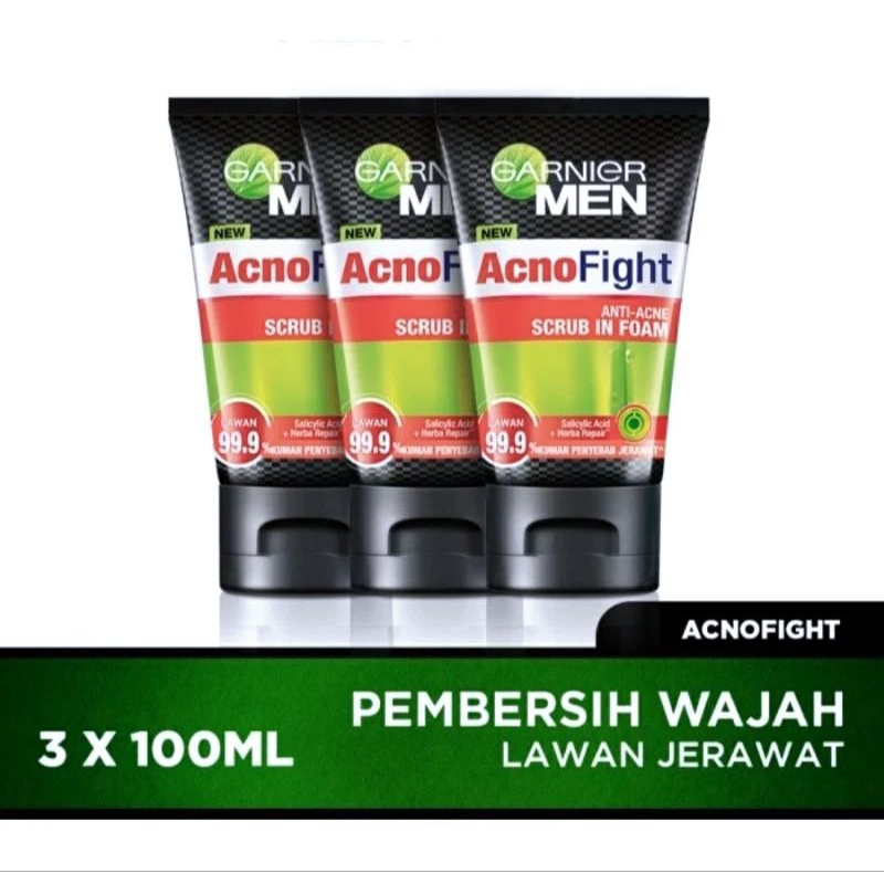 GARNIER MEN ACNO FIGHT 3 X 100 ML (tripel pack)