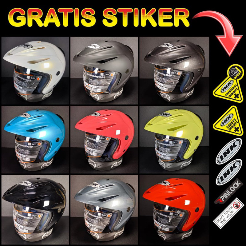 HELM INK TOPI CX22 ORIGINAL CX 22 solid polos motif