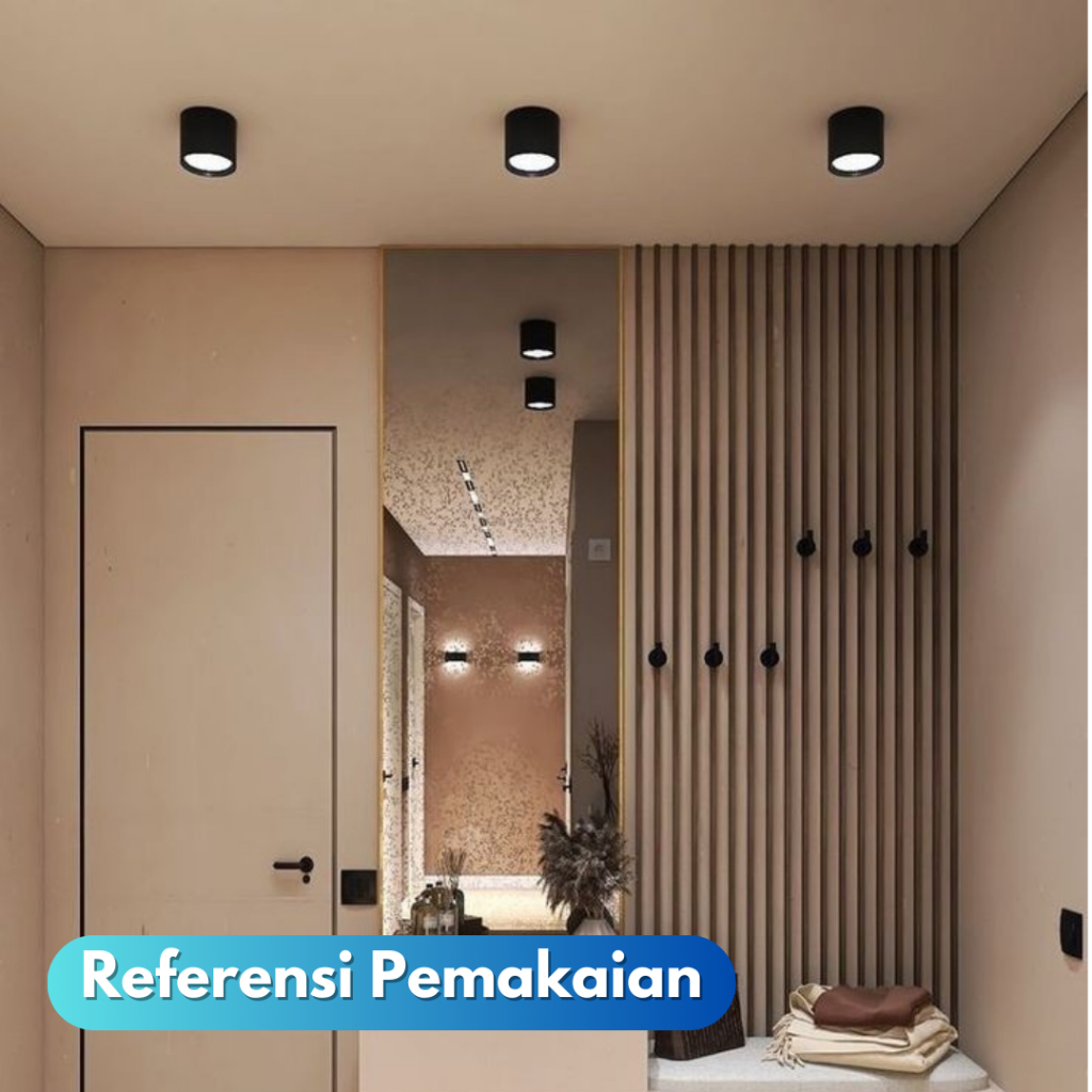 Bamboogrove_ Kap Lampu Downlight Outbow Bulat 4 Inch / Lampu Plafon Tempel Dinding