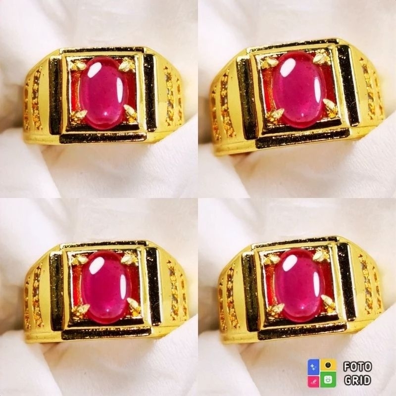 Cincin pria permata ruby origin tanzania