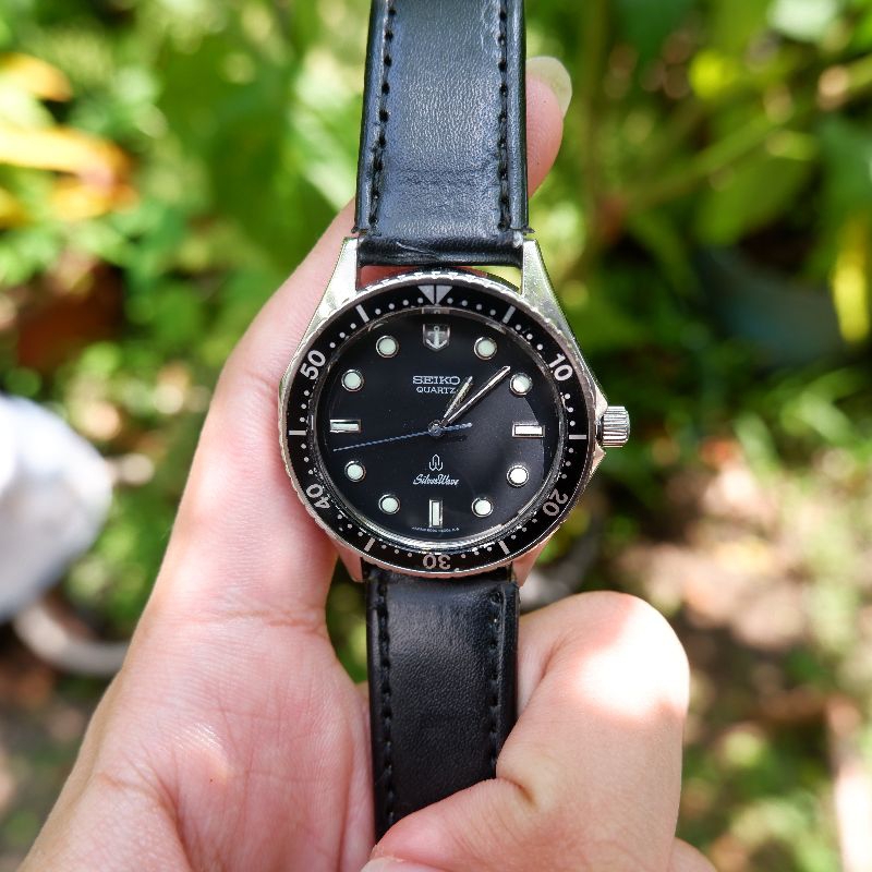 Seiko Silverwave 6030-6000 Quarzt Black Dial Watch