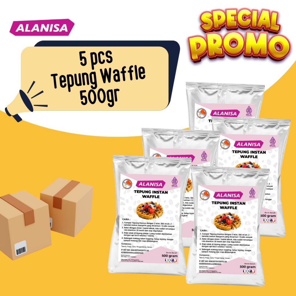 

PENAWARAN MENARIK!! TEPUNG WAFFLE 5PCS 500GR (ori)