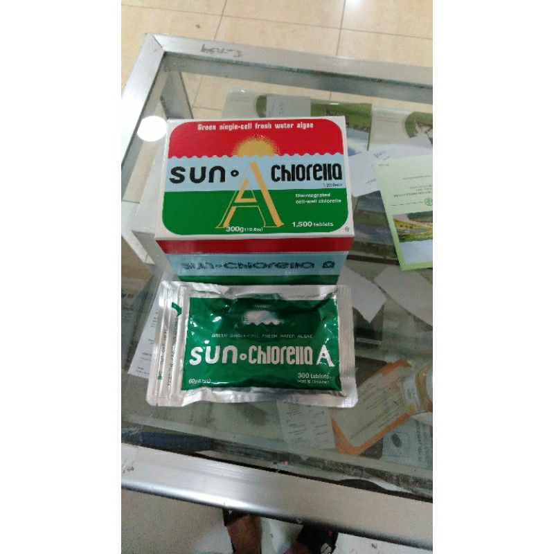 SUN CHLORELLA ISI 300 TABLET CNI SUN CHLORELLA ASLI 100%