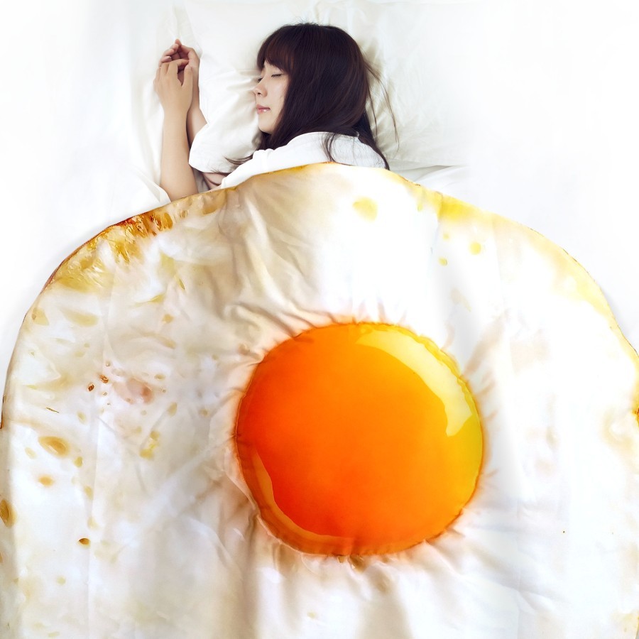 Selimut Dewasa Telur Ceplok atau Telor Mata Sapi 2 sisi