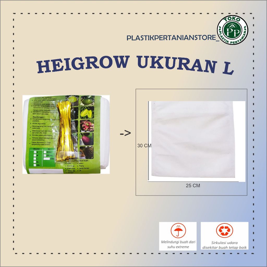 HEIGROW FRUIT COVER UKURAN L