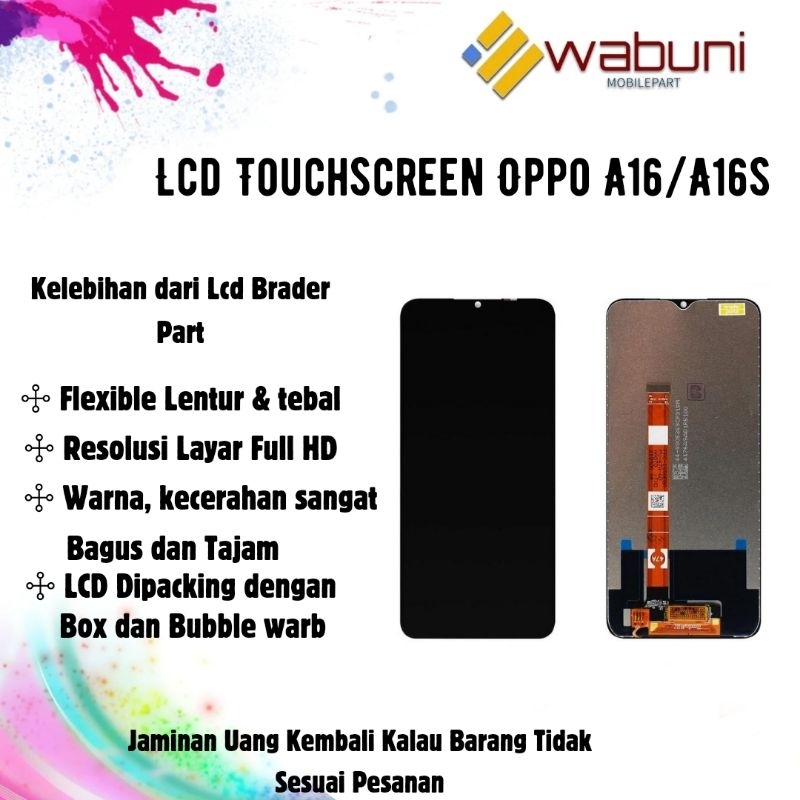 Lcd Touchscreen Oppo A16 / A16s OEM / Lcd hp oppo / Lcd hp  / touchscreen hp