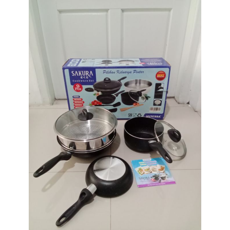 NEW | Panci Vanessa Sakura set 6pcs Black