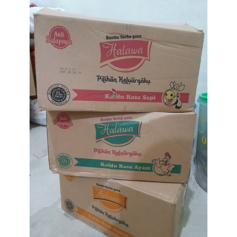 

Bumbu Masak Halawa 1/2 dus isi 8 pack (16 renteng)| Rasa Ayam, Rasa Sapi, Rasa Jamur, Mix