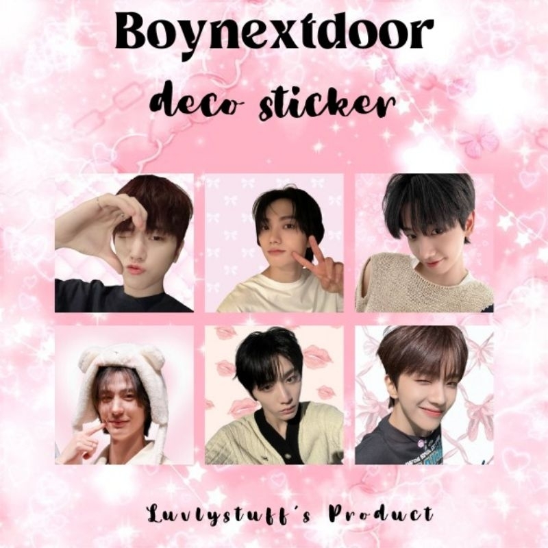 

[88pcs] BOYNEXTDOOR KOREAN MAIL STICKER || BONEDO PINK GLOSSY STIKER PAKET FREEBIES