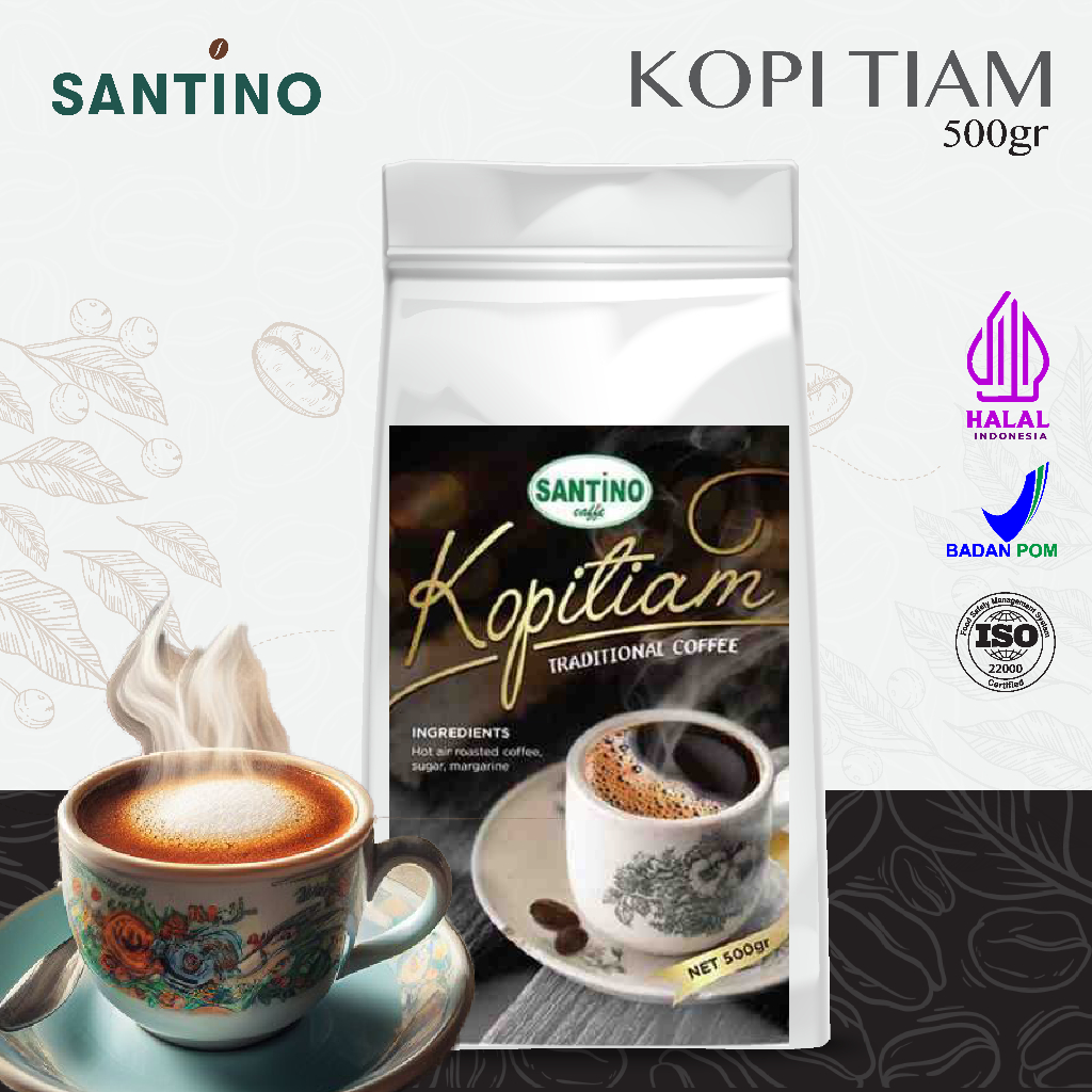 

Santino Coffee Ground Kopitiam - Bubuk Kopi Kopitiam 500 gr