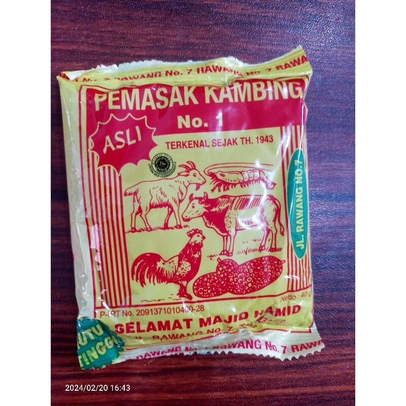 

PEMASAK KAMBING SELAMAT MAJID HAMID 40 gr