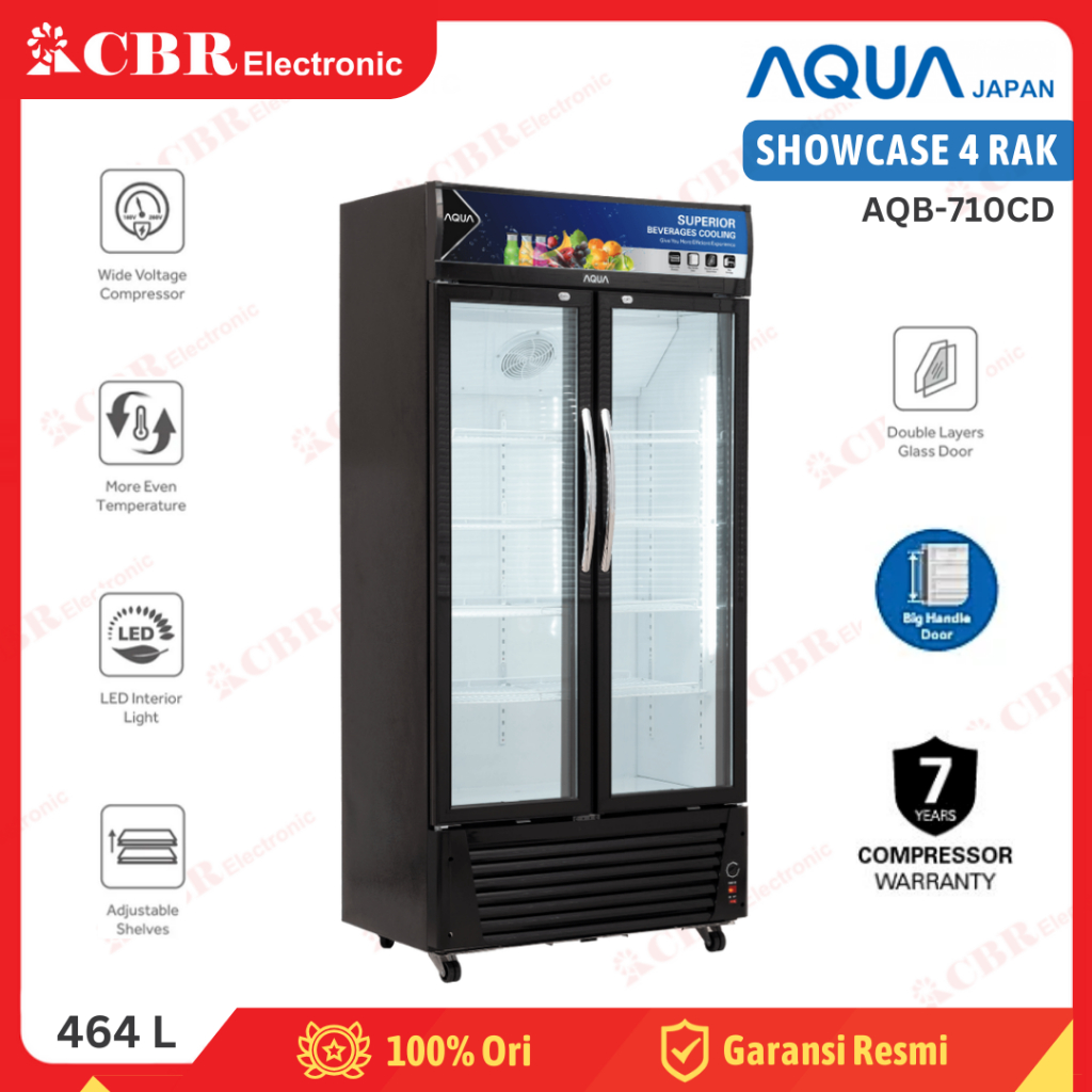 Showcase Display Cooler AQUA 4 Rak AQB-710CD