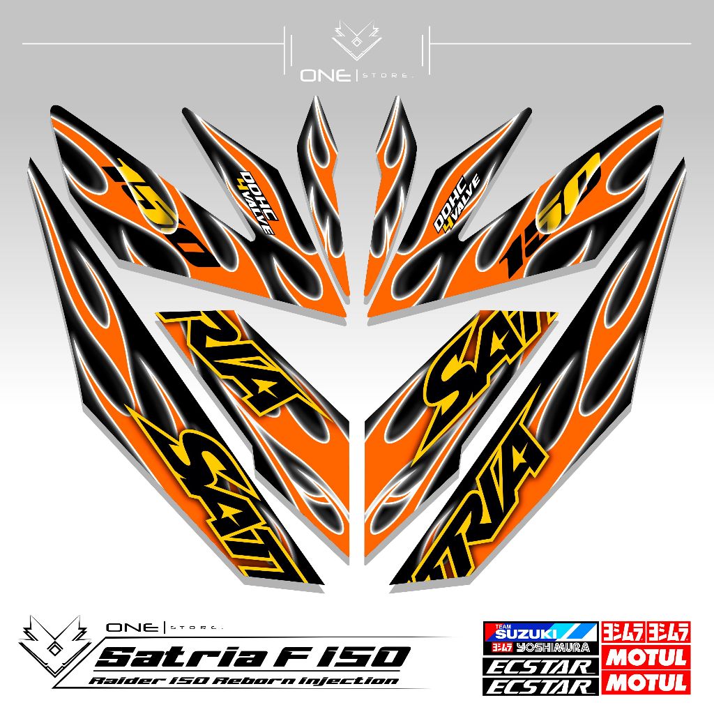 Striping Satria Injeksi 150 Motif X7/Stiker/Sticker/Variasi/2016/150 FI 2016/Limited Edition/King Dr