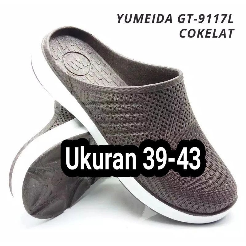 Sandal Sepatu Slop Semi Sepatu Santai Karet Anti Air Unisex Pria Wanita Yumeida GT 9117
