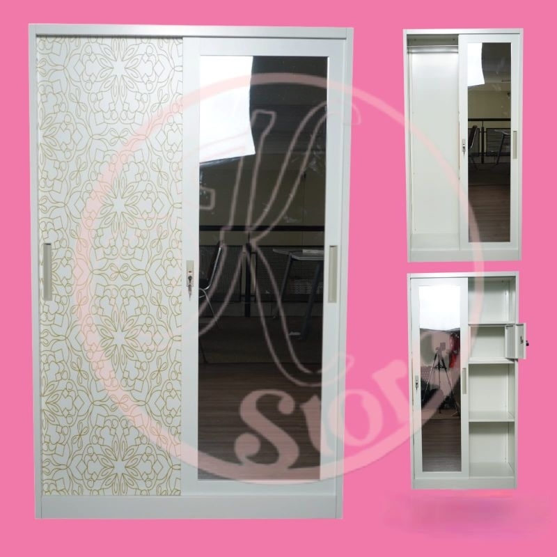 Lemari / Lemari besi / Lemari besi Sleding / Lemari pakaian / Lemari baju / Lemari Gantung full