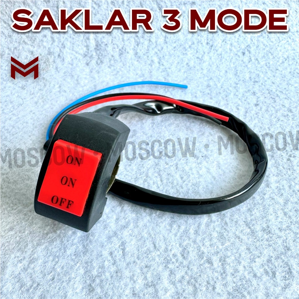 Saklar Lampu Tembak on off Motor 3 Kabel 2 Mode Saklar Switch stang Saklar brecket stang 3 fungsi on