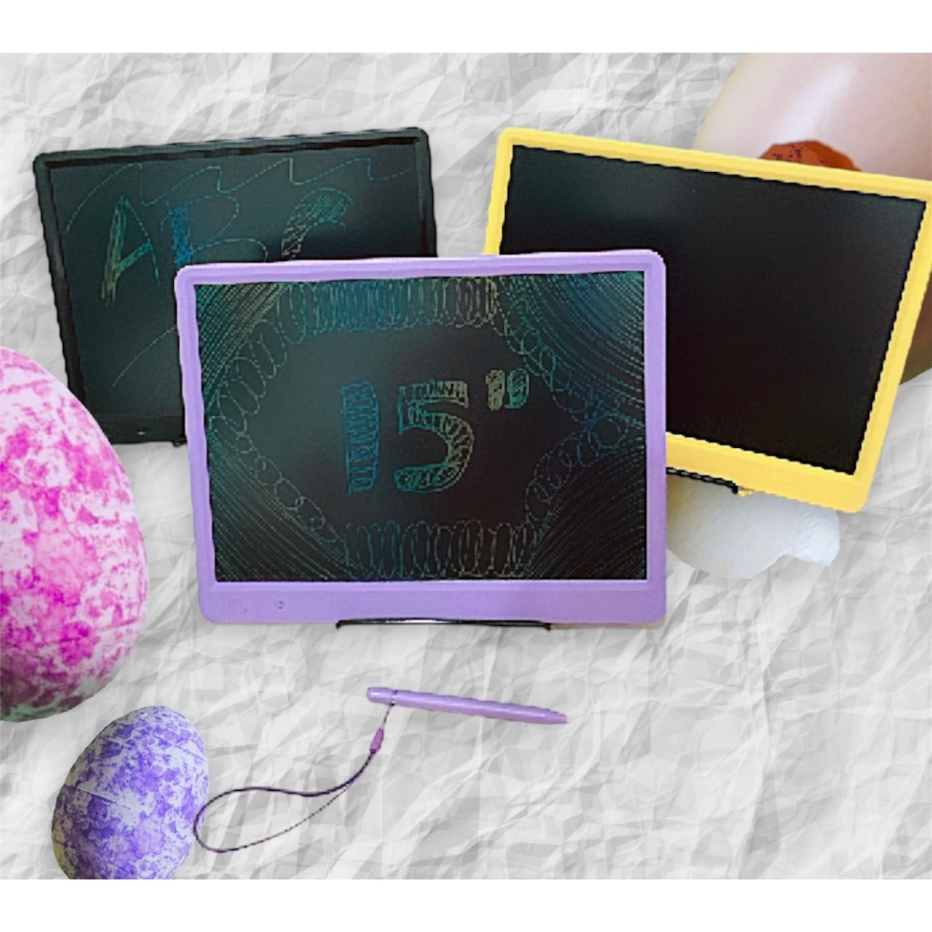promo 12" 15" 16" inch papan tulis belajar anak lcd writing tablet drawing board magic mainan anak