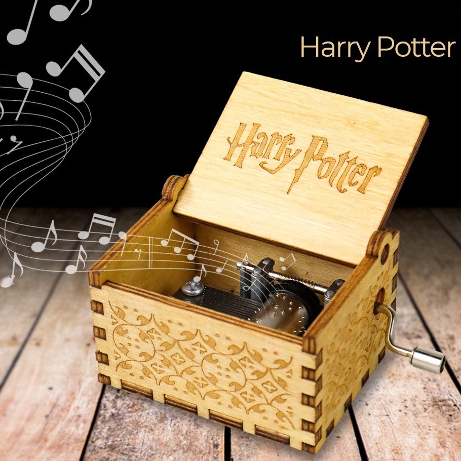 COD NEWPRODUCT grosirKotak Musik Kayu Wooden Music Box Vintage Diputar Manual