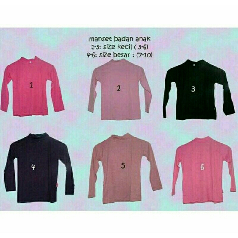 Amira_Muslim | Manset Baju Anak Perempuan | Manset Baju Anak Bahan Kaos | Manset Anak Bahan Kaos Uku