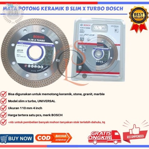 ART Y15V Mata Potong Keramik Turbo Batik Bosch 4 inch Pisau Potong Granite 11m OLS BOCSH Diamond Cut