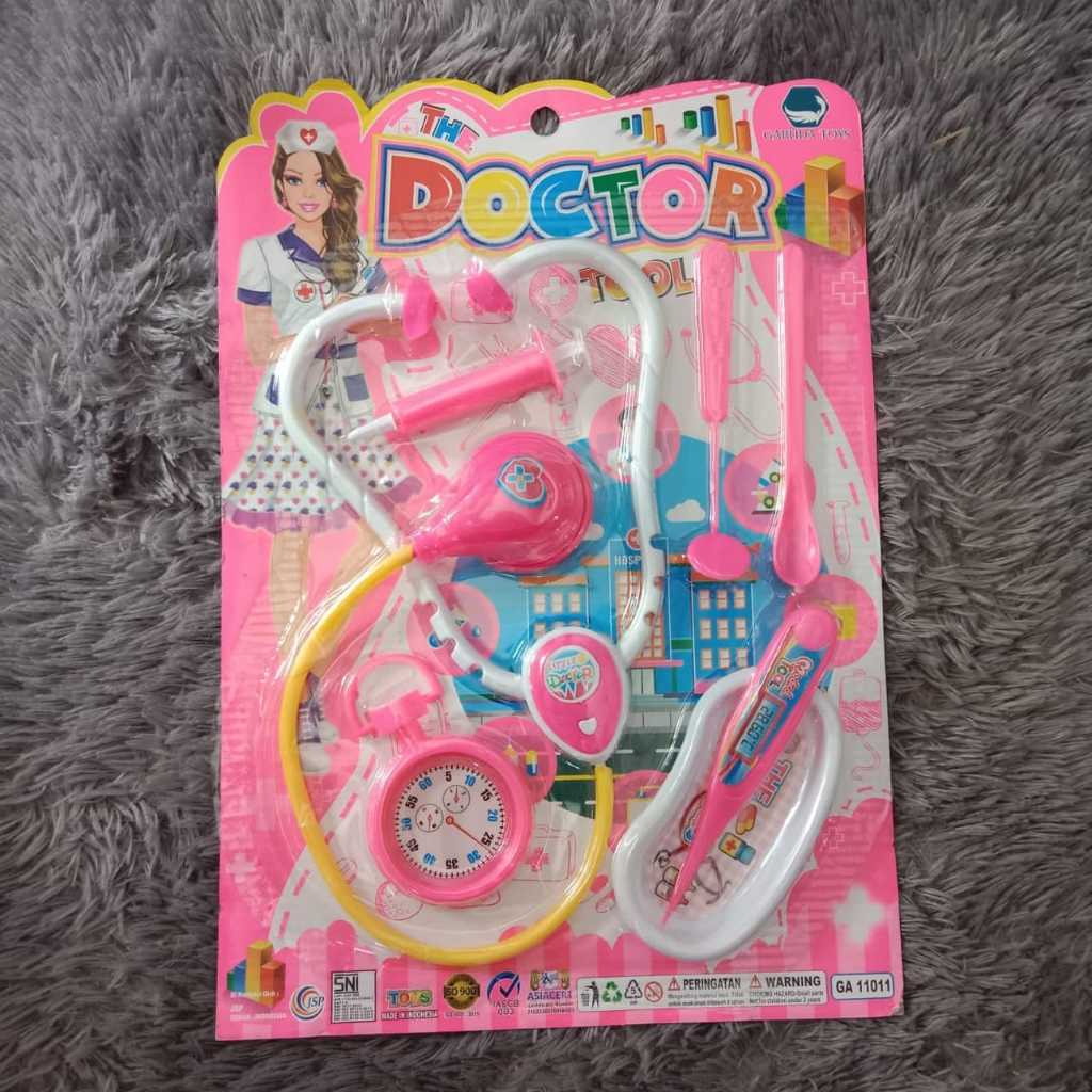 Mainan Dokter Dokteran Anak Mainan Stetoskop Stopwatch Jarum Suntik Peralatan Dokter Gigi Termometer